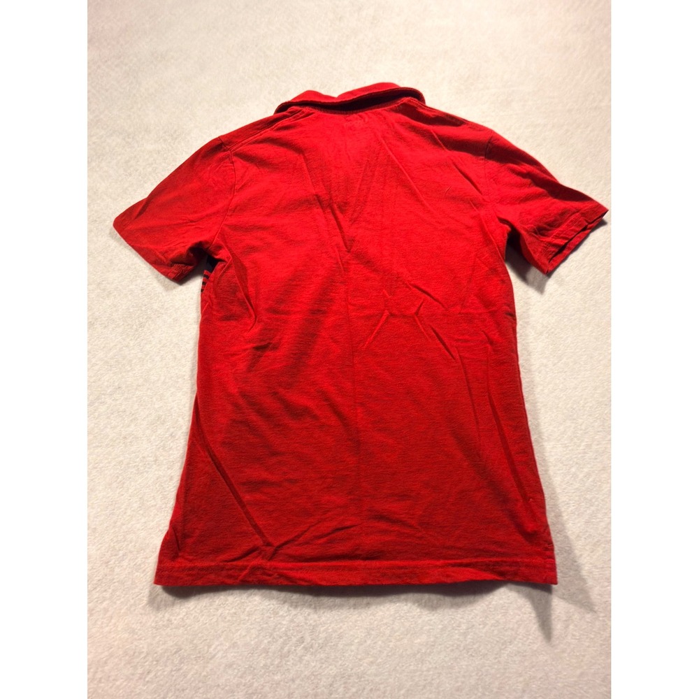 Urban Pipeline Boys Red Striped Polo Shirt Short Sleeve Medium Cotton Blend - Picture 2 of 3